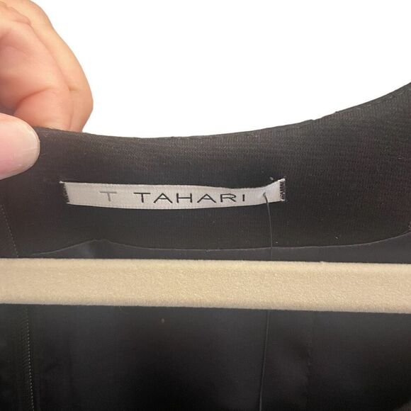 New T Tahari Black Pepita Sleeveless Dress Short Mini Office Wear Size 4 Small - Picture 2 of 5